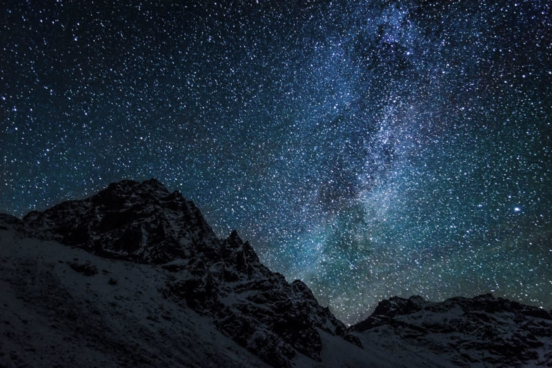 Ночное небо в горах