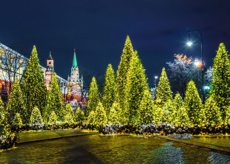 Новогодняя Москва, световые украшения и инсталляции 7