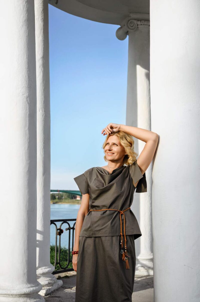 Фотосессия на Волжской набережной у беседки и вид на Волгу